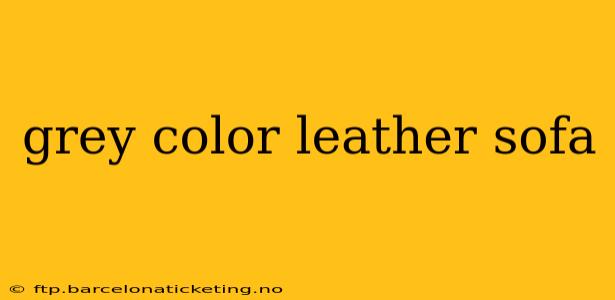 grey color leather sofa