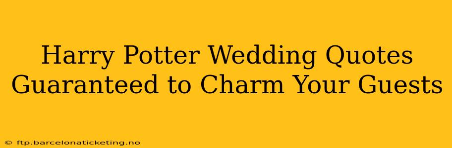 Harry Potter Wedding Quotes Guaranteed to Charm Your Guests
