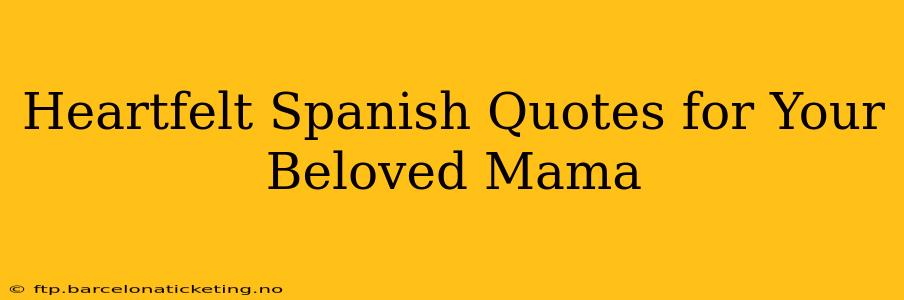 Heartfelt Spanish Quotes for Your Beloved Mama