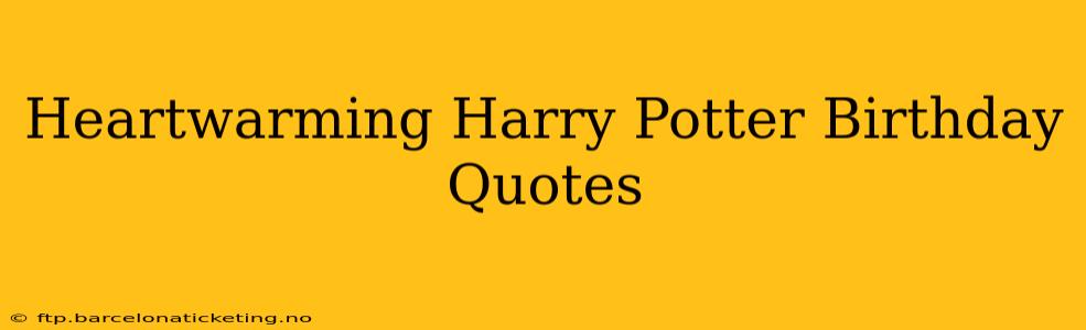 Heartwarming Harry Potter Birthday Quotes