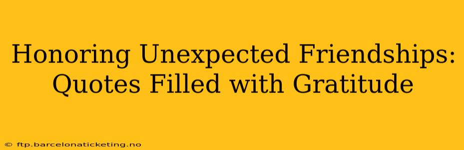 Honoring Unexpected Friendships: Quotes Filled with Gratitude