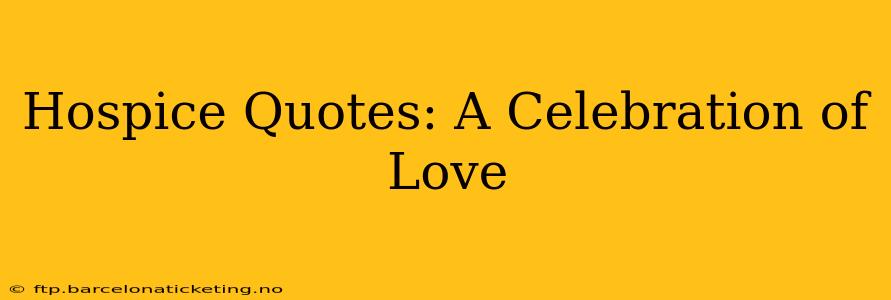 Hospice Quotes: A Celebration of Love