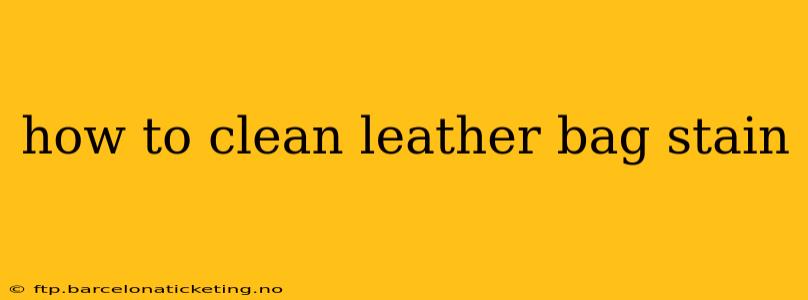 how to clean leather bag stain
