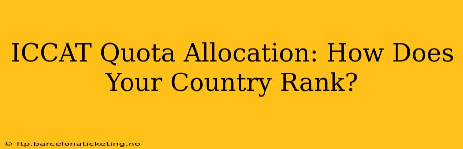 ICCAT Quota Allocation: How Does Your Country Rank?