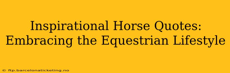 Inspirational Horse Quotes: Embracing the Equestrian Lifestyle