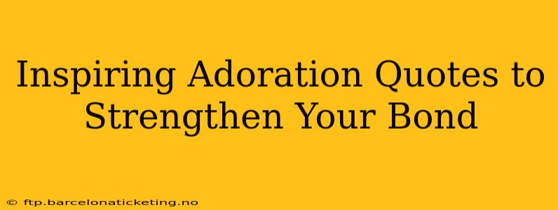 Inspiring Adoration Quotes to Strengthen Your Bond