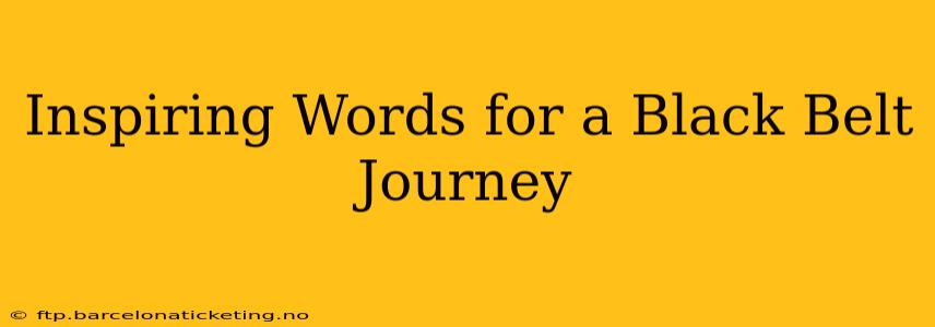 Inspiring Words for a Black Belt Journey