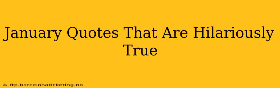 January Quotes That Are Hilariously True