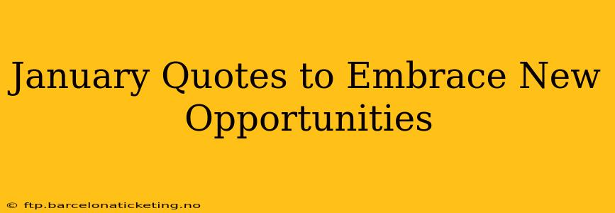 January Quotes to Embrace New Opportunities