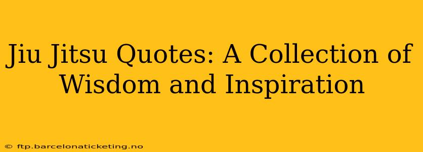 Jiu Jitsu Quotes: A Collection of Wisdom and Inspiration