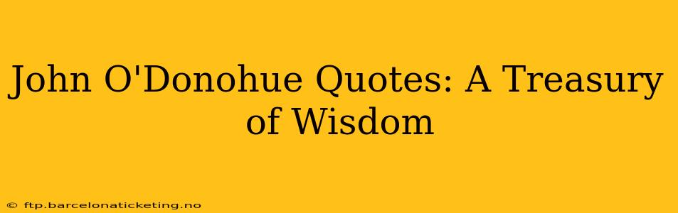 John O'Donohue Quotes: A Treasury of Wisdom