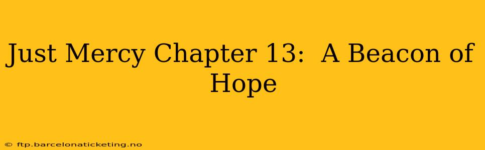 Just Mercy Chapter 13:  A Beacon of Hope