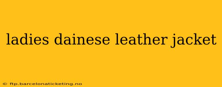 ladies dainese leather jacket
