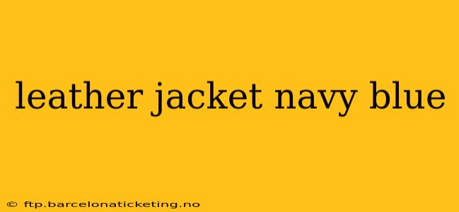 leather jacket navy blue