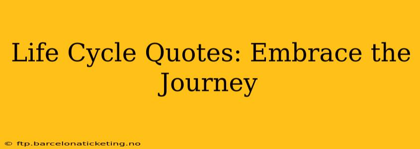 Life Cycle Quotes: Embrace the Journey