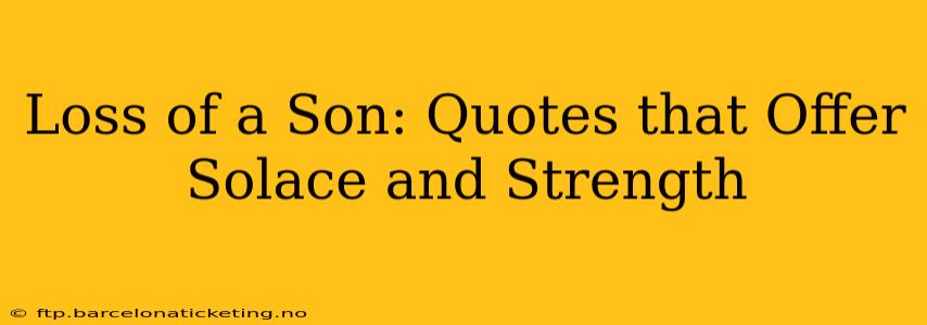 Loss of a Son: Quotes that Offer Solace and Strength