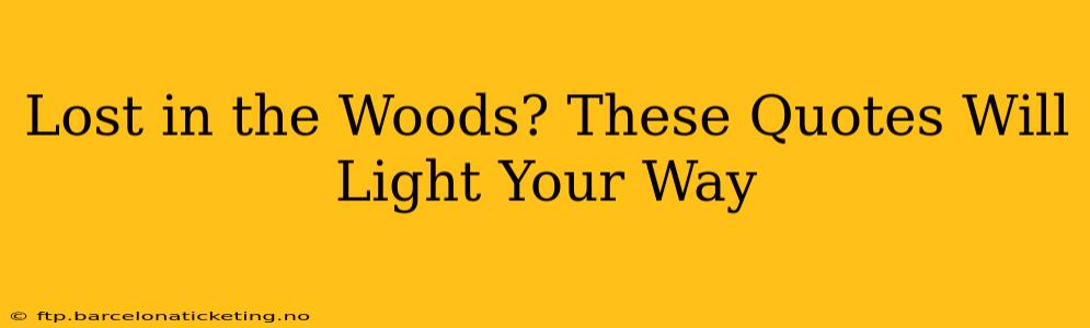 Lost in the Woods? These Quotes Will Light Your Way