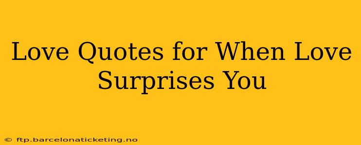Love Quotes for When Love Surprises You