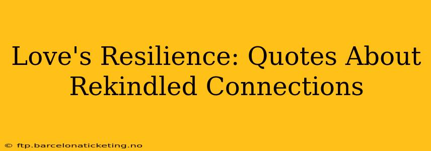 Love's Resilience: Quotes About Rekindled Connections