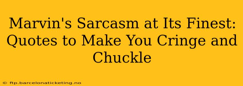 Marvin's Sarcasm at Its Finest: Quotes to Make You Cringe and Chuckle