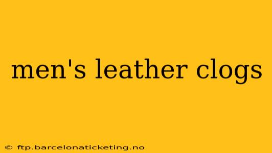 men's leather clogs