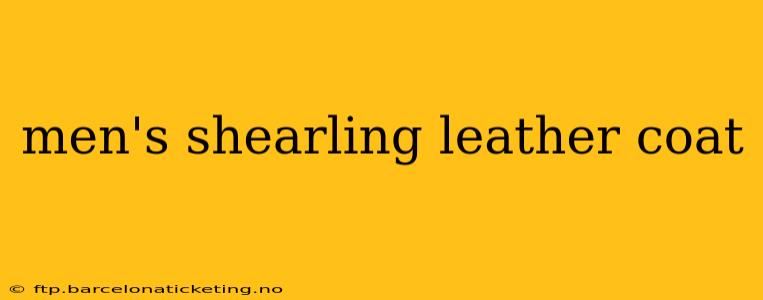 men's shearling leather coat