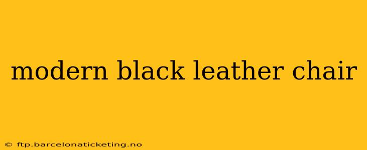 modern black leather chair