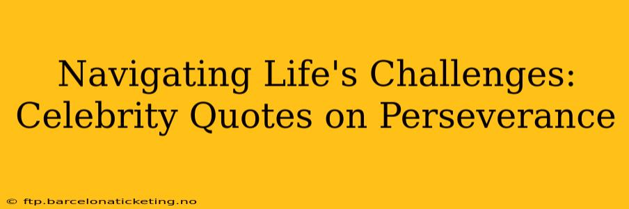 Navigating Life's Challenges: Celebrity Quotes on Perseverance