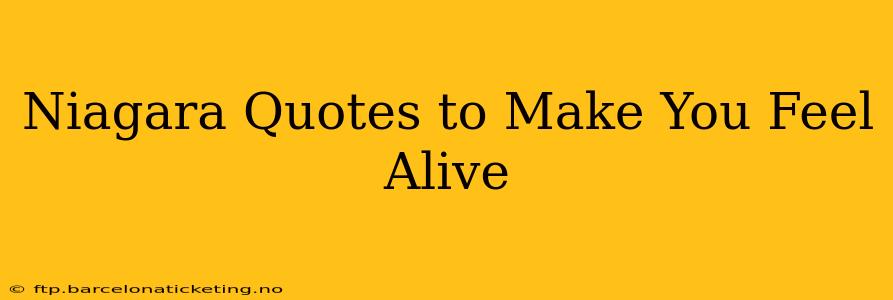 Niagara Quotes to Make You Feel Alive