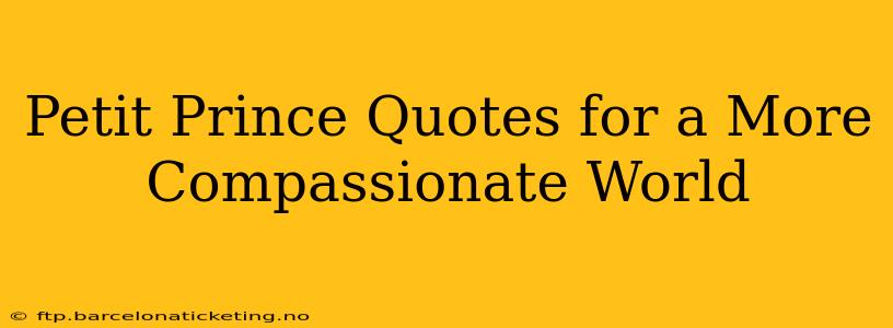 Petit Prince Quotes for a More Compassionate World