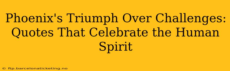 Phoenix's Triumph Over Challenges: Quotes That Celebrate the Human Spirit