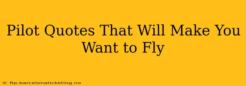 Pilot Quotes That Will Make You Want to Fly