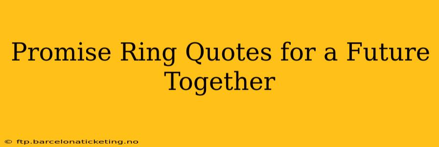 Promise Ring Quotes for a Future Together