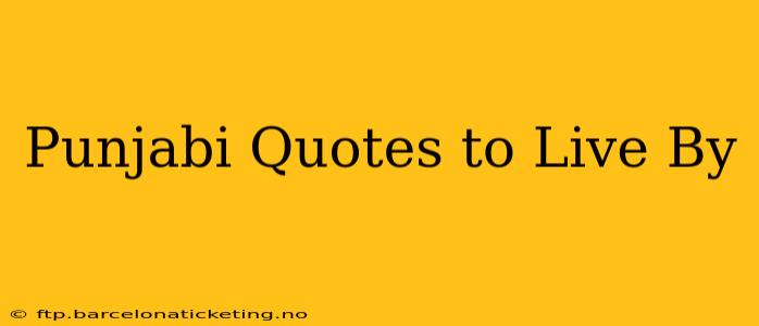 Punjabi Quotes to Live By