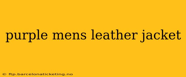 purple mens leather jacket
