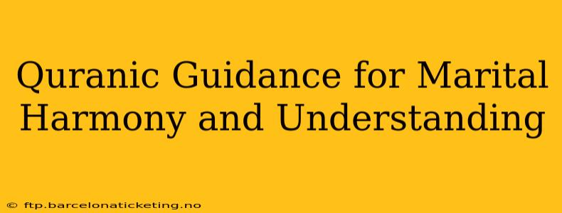Quranic Guidance for Marital Harmony and Understanding