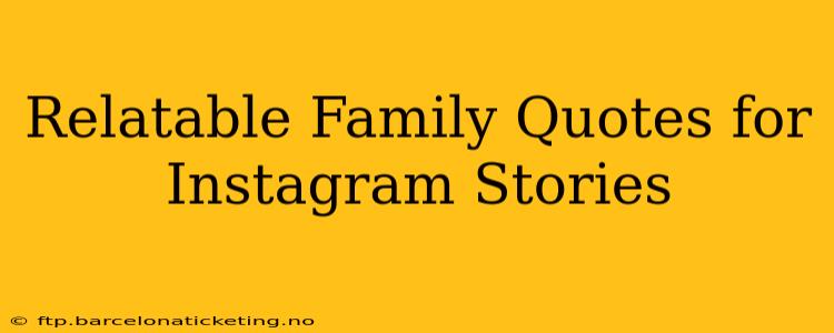Relatable Family Quotes for Instagram Stories