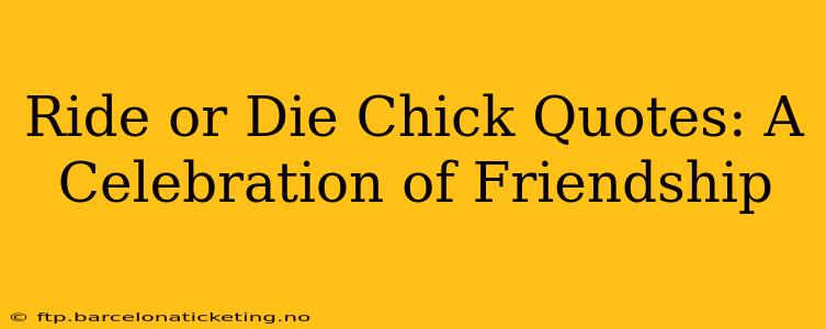 Ride or Die Chick Quotes: A Celebration of Friendship