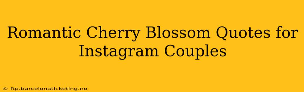 Romantic Cherry Blossom Quotes for Instagram Couples