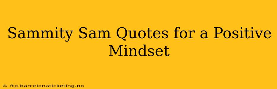Sammity Sam Quotes for a Positive Mindset