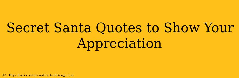 Secret Santa Quotes to Show Your Appreciation