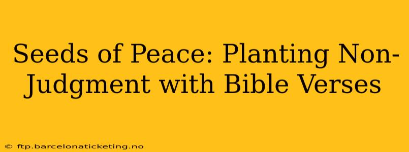 Seeds of Peace: Planting Non-Judgment with Bible Verses