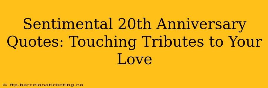Sentimental 20th Anniversary Quotes: Touching Tributes to Your Love