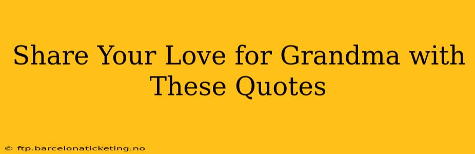 Share Your Love for Grandma with These Quotes