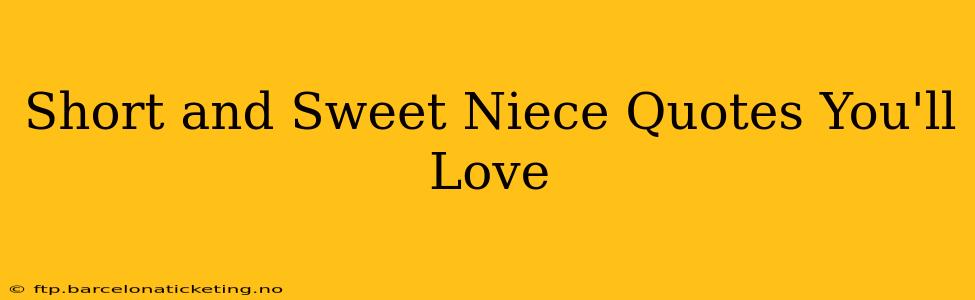 Short and Sweet Niece Quotes You'll Love