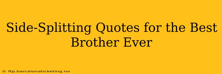Side-Splitting Quotes for the Best Brother Ever