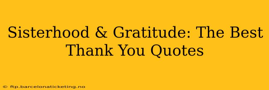 Sisterhood & Gratitude: The Best Thank You Quotes