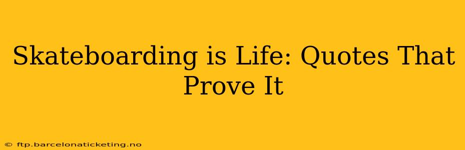 Skateboarding is Life: Quotes That Prove It