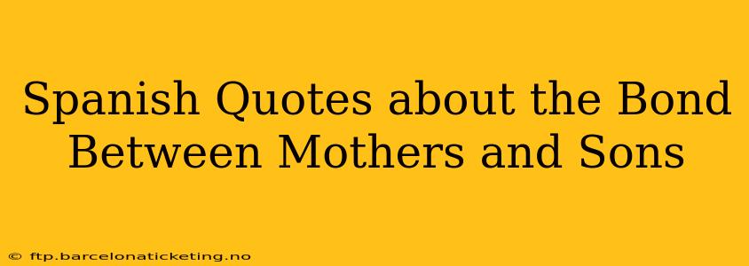 Spanish Quotes about the Bond Between Mothers and Sons