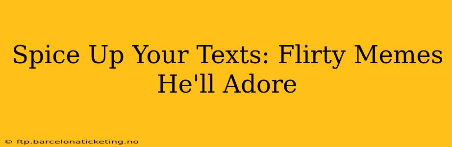 Spice Up Your Texts: Flirty Memes He'll Adore